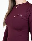 Burgundy Long Sleeved Top