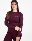 Burgundy Long Sleeved Top