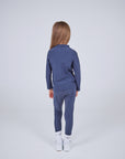 Young Rider Steel Blue Fleece Lined Leggings