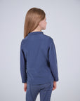 Young Rider Steel Blue Fleece Lined Base Layer
