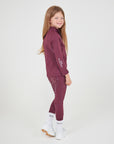 Young Rider Burgundy Leggings