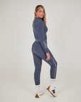 Fleece Lined Steel Blue Renew Leggings