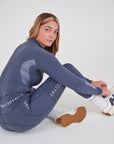 Fleece Lined Steel Blue Renew Leggings