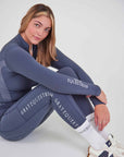 Fleece Lined Steel Blue Renew Leggings
