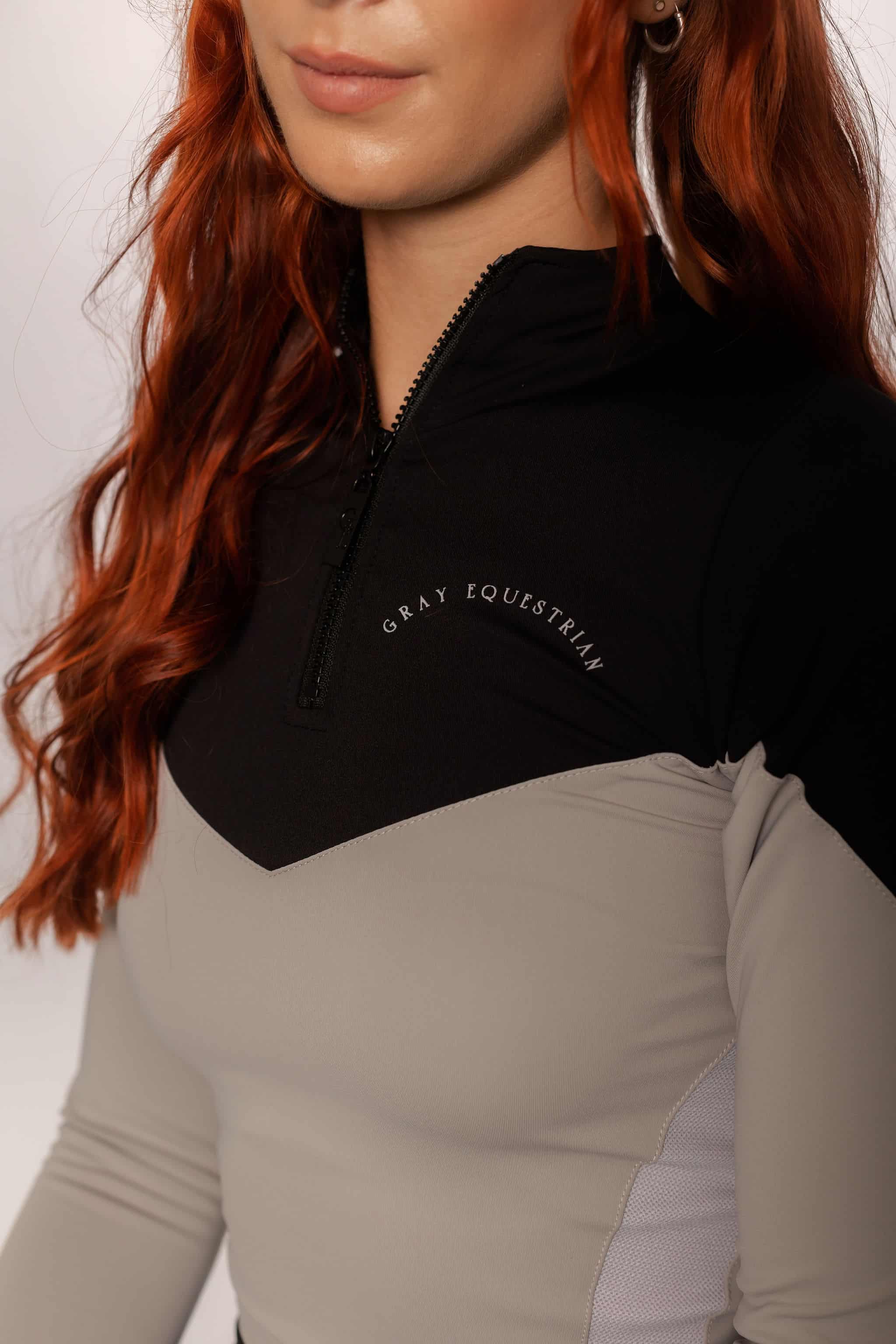 A close up of our two tone detailing that flatters the figure.