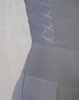 A close up of the side panel on our grey base layer.