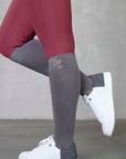Our grey knee-high equestrian performance socks.