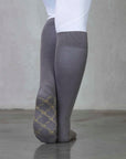 Our grey knee-high equestrian performance socks.