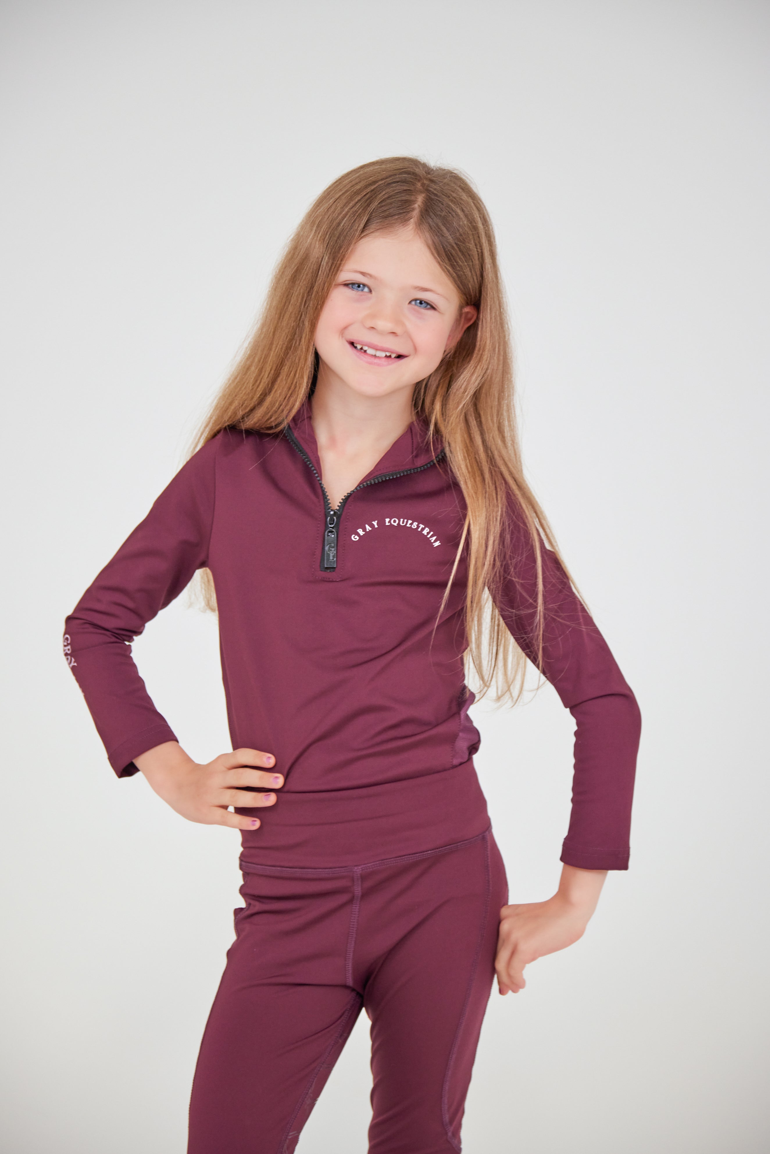 Young Rider Burgundy Base Layer