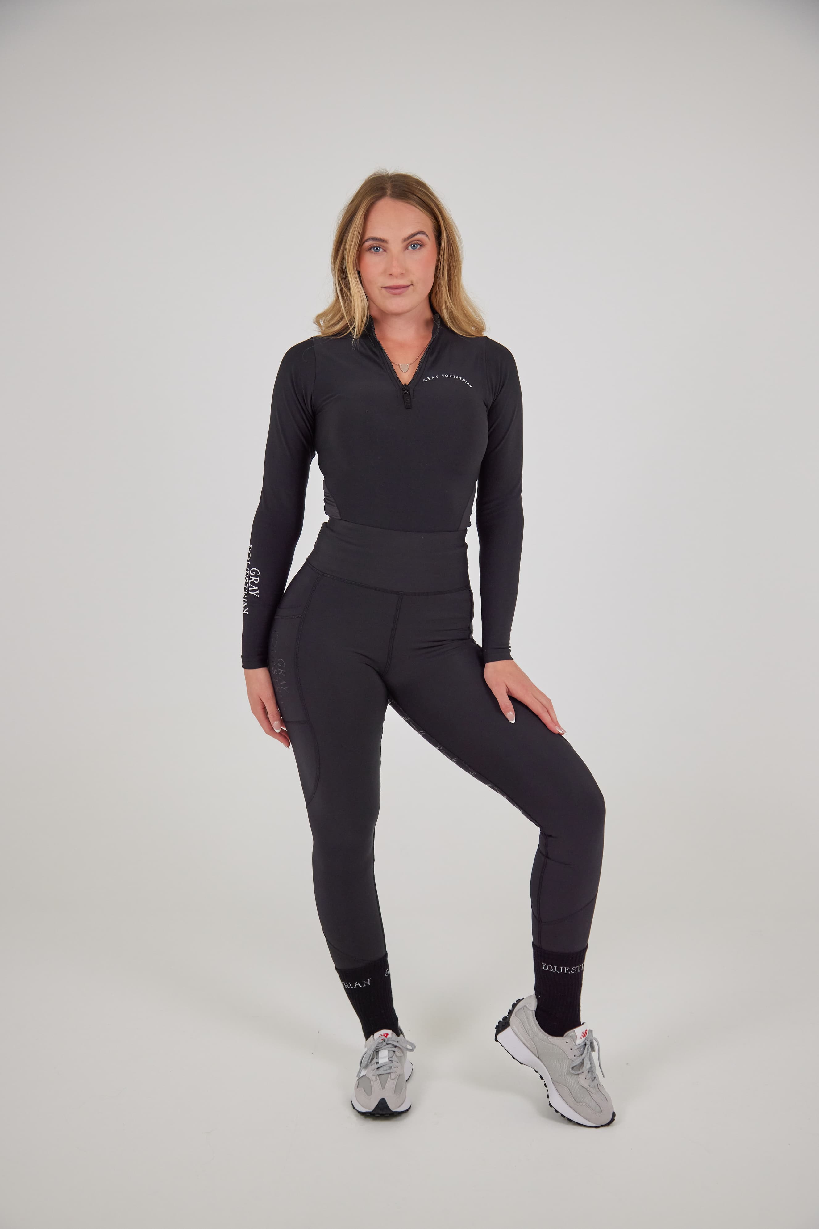 Fleece Lined Equestrian Leggings & Clothing – Gray Equestrian Clothing