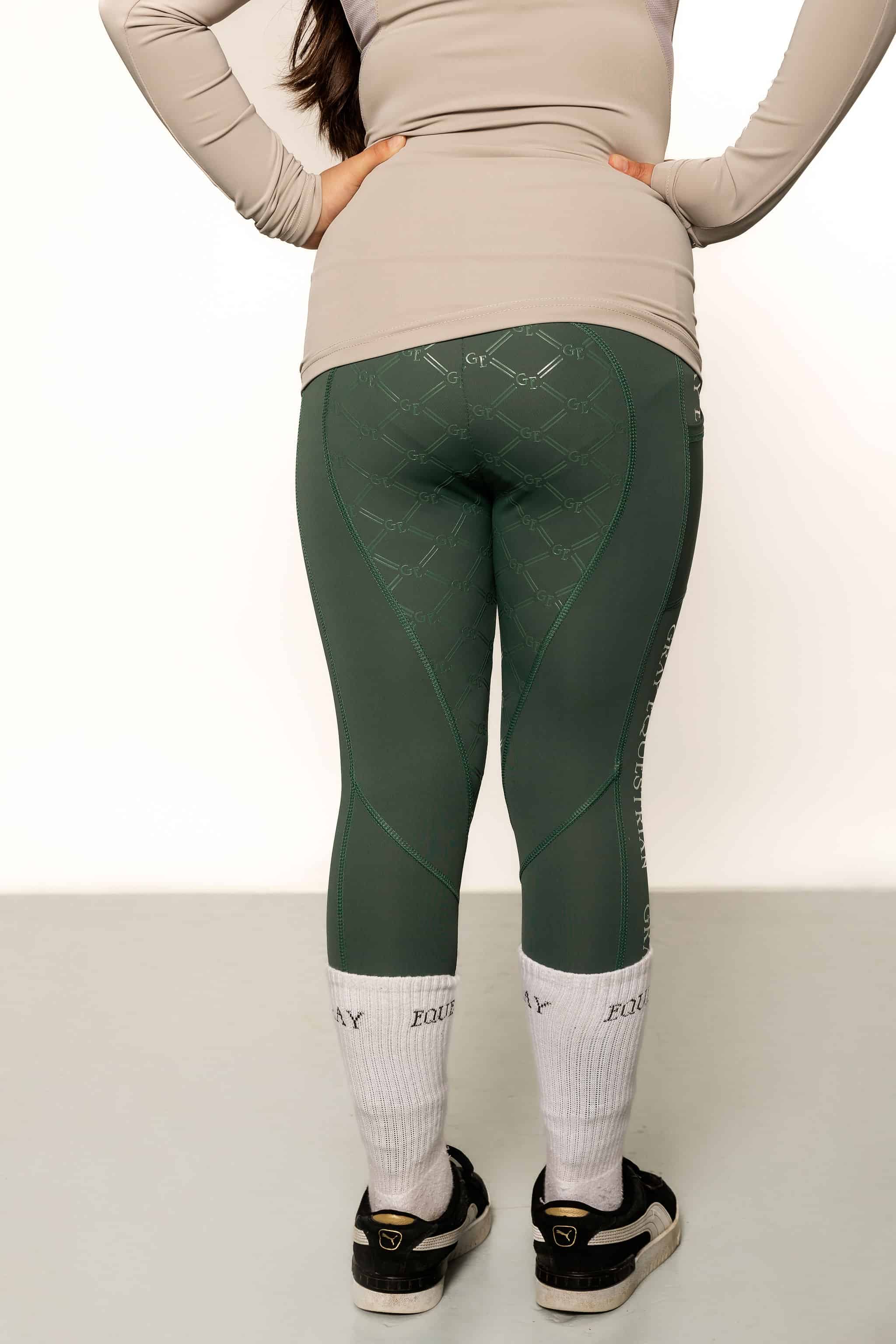 Young Rider Green &amp; Grey Base Layer