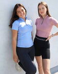 two models wearing short sleeved base layer
