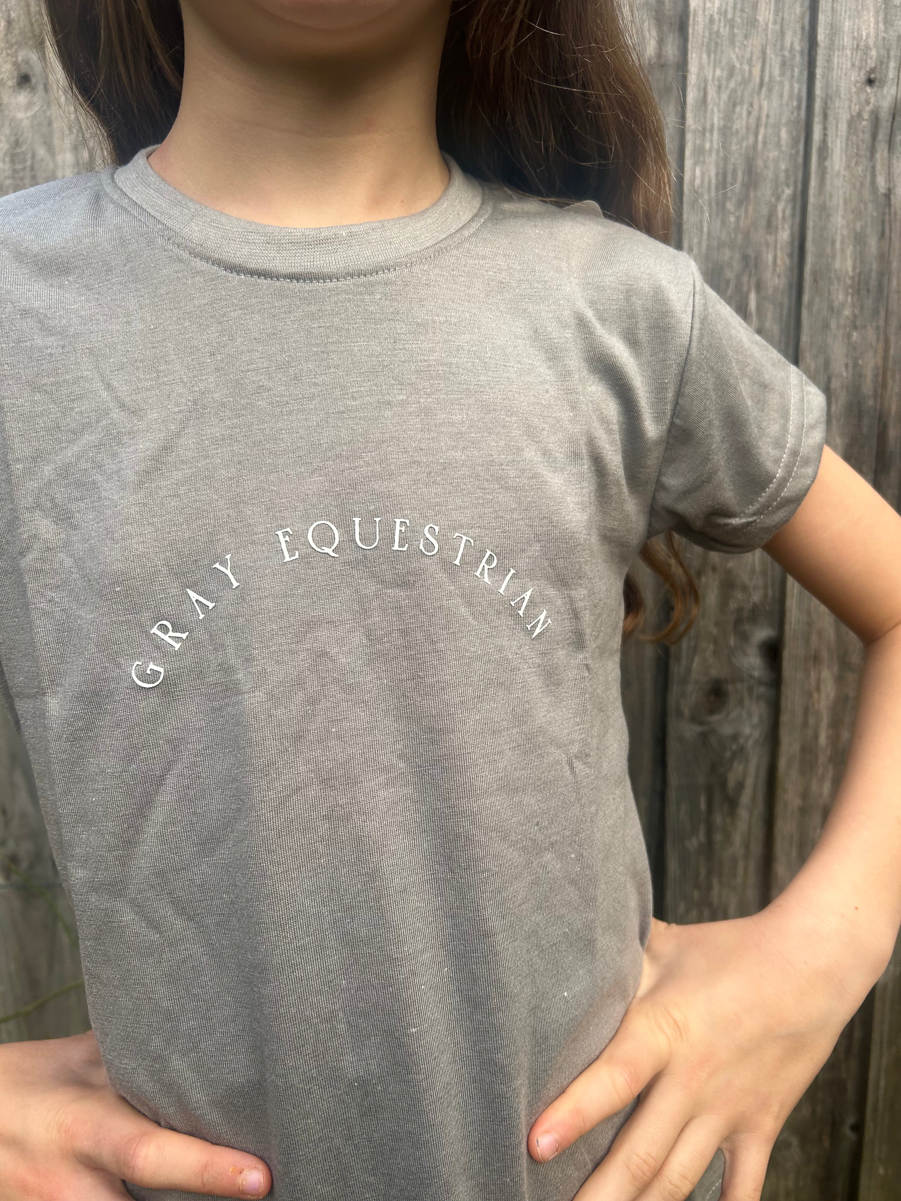 Young Rider Grey Cotton T-shirt