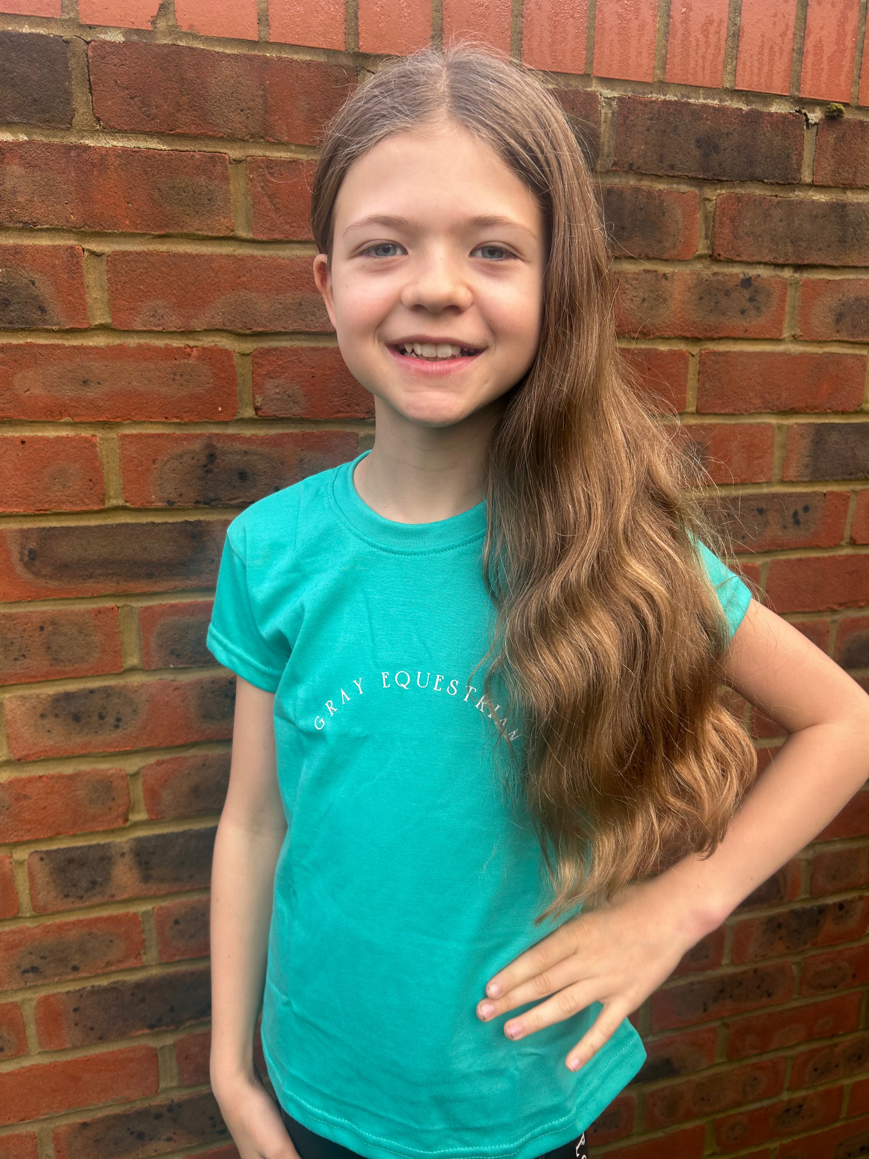 Young Rider Teal Cotton T-shirt