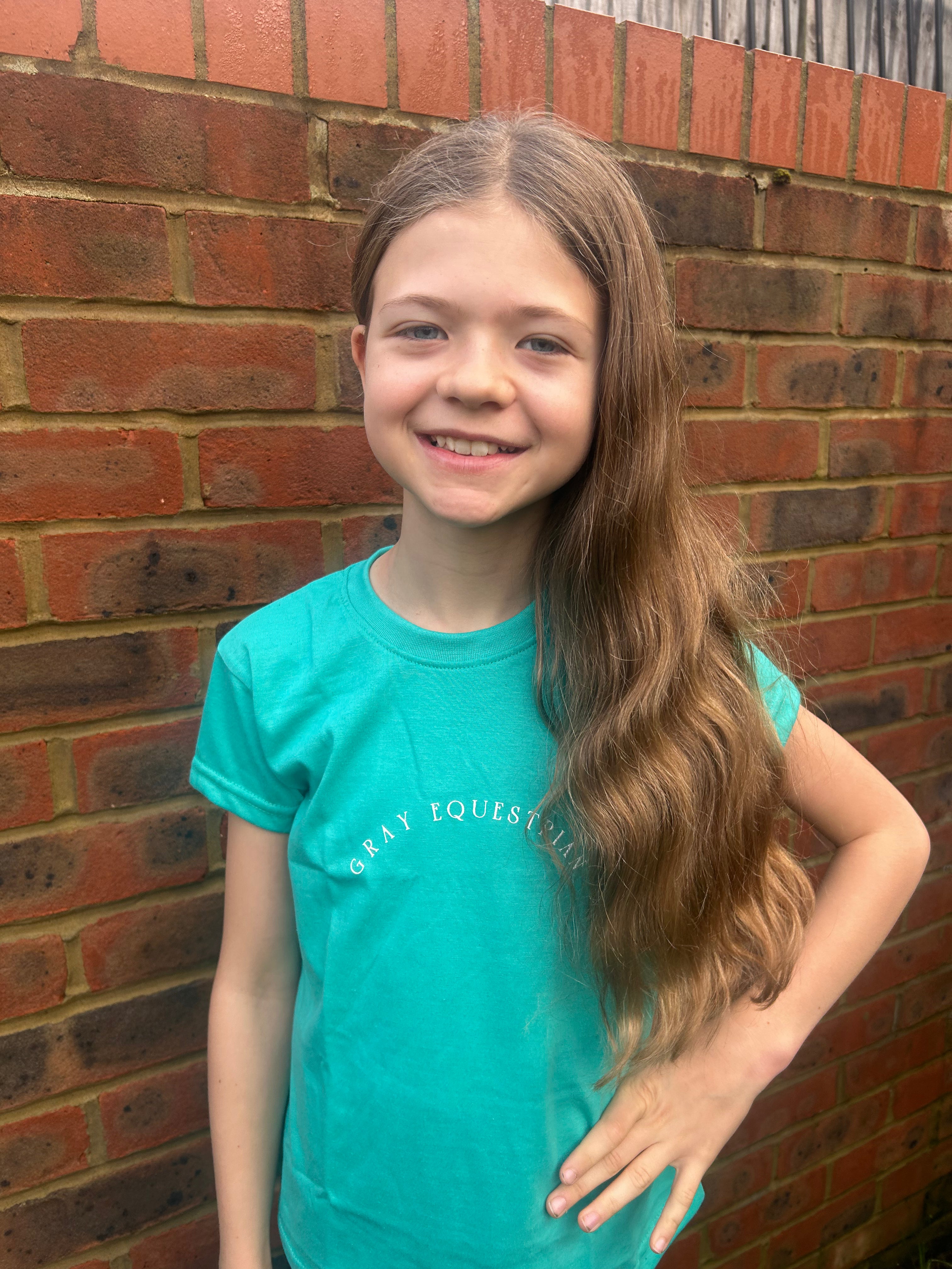 Young Rider Teal Cotton T-shirt