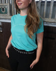 Turquoise Cotton T-Shirt