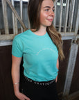 Turquoise Cotton T-Shirt