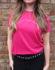 Hot Pink Cotton T-Shirt