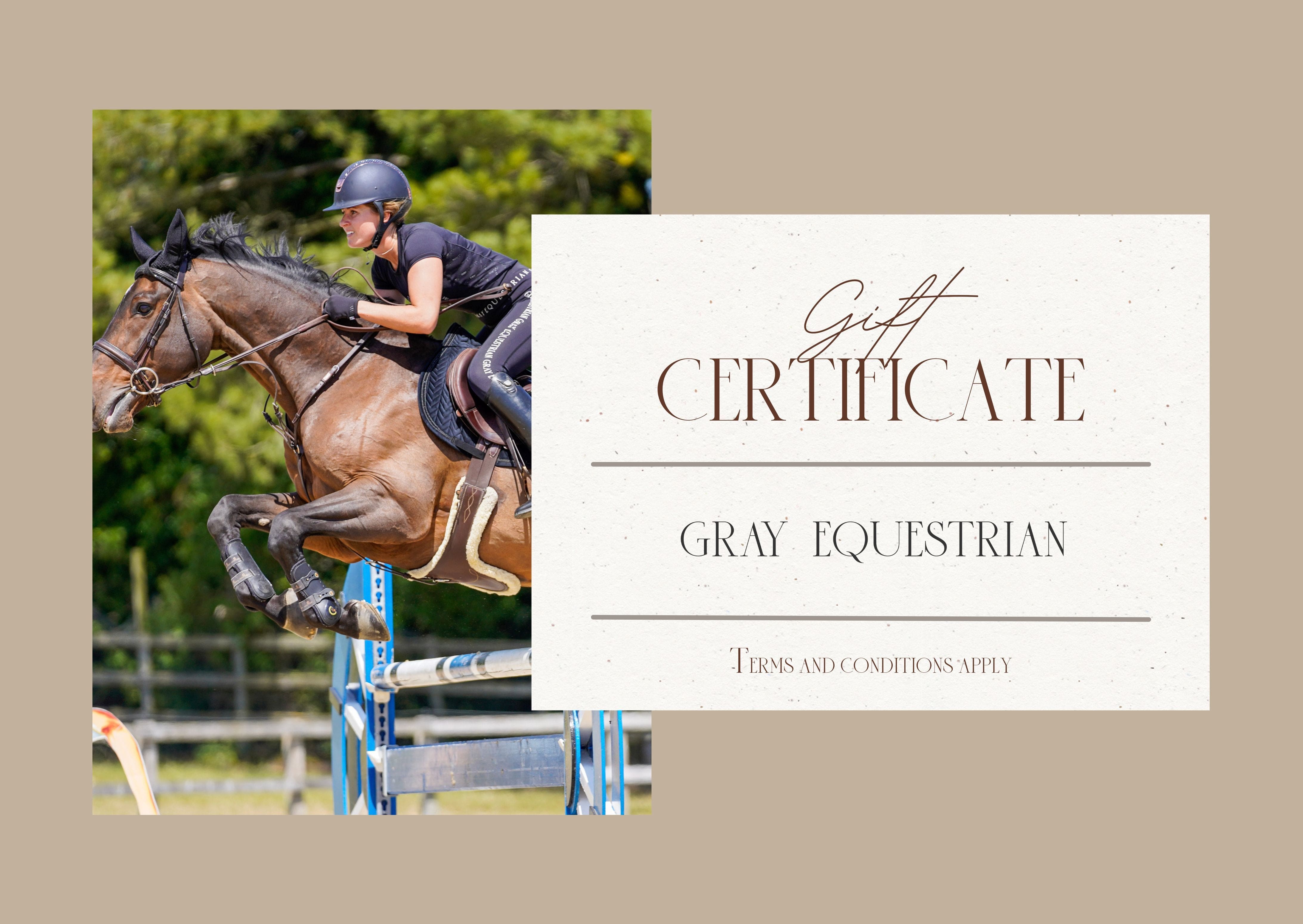 Gray Equestrian Gift Card
